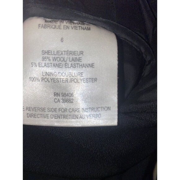 Theory Wool Blend Sleeveless Jumpsuit Black Size 6 Wrap Front Zipper - Picture 10 of 10